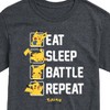 Men's - Pokémon - Eat Sleep Battle Repeat Short Sleeve Graphic T-Shirt - 2 of 4