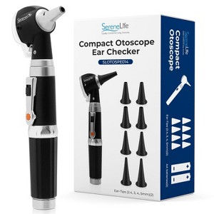 SereneLife 6.5" Fiber Optic Internal Ear Inspection Instrument - LED Otoscope with 3x Magnification and Storage Case - 1 of 4