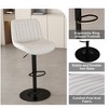 PAGED Counter Height Bar Stools Set of 2, 360°Swivel Counter Stools with Sturdy & Spacious Base, Velvet Dining Chairs for Kitchen Island - 2 of 4