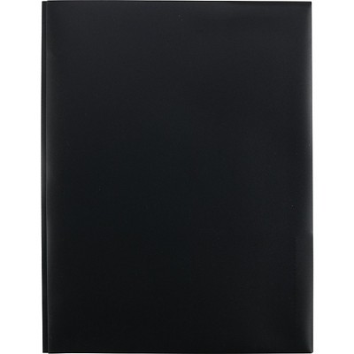 Staples 4 Pocket Portfolio Folder with Fasteners Black 920310