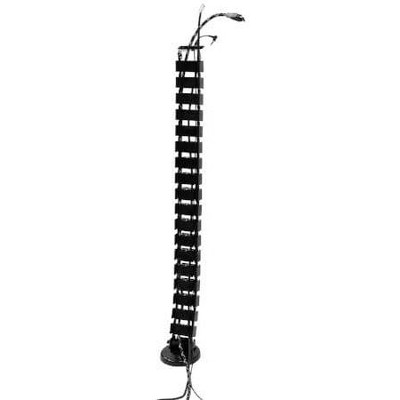 Black Adjustable Steel and ABS Desk Cable Organizer