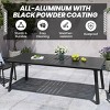 Crestlive Products Patio Outdoor Dining Table, Aluminum Frame with Umbrella Hole Outdoor Furniture Black - 4 of 4