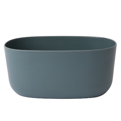 Teal Bamboo Bread Box with Cutting Board Lid