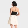 Women's Tube Bubble Mini A-Line Dress - A New Day™ Black/Cream - 2 of 3