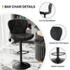 PAGED Swivel Bar Stools Set of 2, Faux Leather Upholstered Counter Stools with Adjustable Height, Dining Chairs for Kitchen Island - 2 of 4