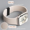HTUTWOO Litchi-Textured Apple Watch Band, Magnetic Silicone Strap 38/40/41/42/44/45/46/49mm for iWatch Series 11 10 9 8 7 6 5 4 3 2 1 SE Ultra - 2 of 4