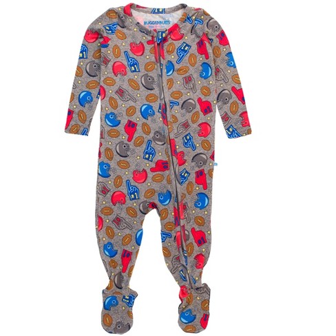 Vintage Rose Bamboo Waffle Zipper Ruffle One-Piece Footie | Caden Lane