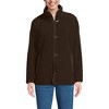 Lands' End Women's High Pile Fleece Reversible Mixed Media Long Jacket - 4 of 4