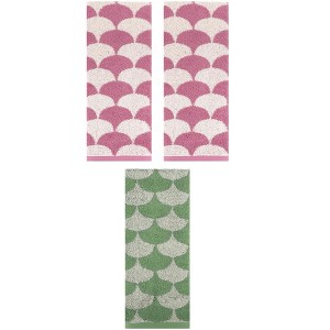 REGALWOVEN 3 Pack Geometric Pattern Soft Absorbent Cotton Hand Towels for Bathroom 13" x 29" - 1 of 4