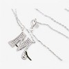 Anna-Kaci Silver Tone Initial Letter Pendant Necklace with Crystal Rhinestone Accents - 4 of 4
