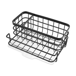 Unique Bargains Kitchen Storage Stainless Steel Sink Caddy 8.07"x5.9"x3.98" - 1 of 4