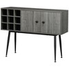 HOMCOM Coffee Bar Cabinet 9-Bottle Wine Rack and Adjustable Shelf, Sideboard Buffet Cabinet Wine Cabinet for Living Room - 4 of 4