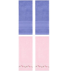 REGALWOVEN 4 Pcs Soft Absorbent Hand Towel for  Bathroom Kitchen 13" x 29" - 1 of 4
