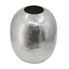 NicBex Aluminum/Ceramic Chisel Flower Vase, Muilt Sizes Short Round Metallic Decorative Vase for Tabletop, Living Room - 2 of 4