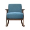 Grungis Modern Rocking Chair with Cushion Seat and Back,Modern Upholstered Armchair with Rubber Wood Frame,Accent chair for Living Room,Office - 3 of 4