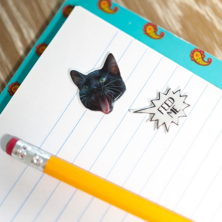 Underground Toys Puffy Adorable Cat Stickers For Note Book & Journal Decorations - Sheet of 20, 5 of 7