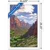 Trends International Lantern Press - Zion National Park, Utah, Zion Canyon View Framed Wall Poster Prints - 3 of 4