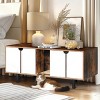 Cat Litter Box Enclosure, Hidden Cat Box, Kitty End Table, Cat Box Litter With Double Doors-Cuddlewood - 3 of 4