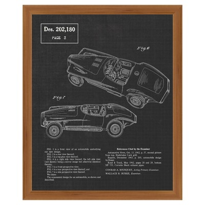 18" x 22"Car Diagrams III Single Picture Frame Brown - PTM Images