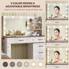 Large Makeup Vanity Desk with Mirror and Lights and 8 Drawers, Glass Top Vanity Dresser Combo, White - 4 of 4