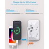 Itopfox Outlet Extender with Night Light, Multi Plug USB Wall Charger Surge Protector, 4 USB Ports (1 USB C), Power Strip Outlet Splitter for Home - 4 of 4