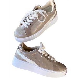 Women's Lace Up Sneakers - Qupid - 1 of 2