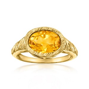 Ross-Simons 2.10 Carat Citrine Ring in 18kt Gold Over Sterling - 1 of 4