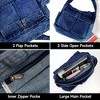 Shoulder Bag for Women, Large Capacity Canvas Crossbody Hobo Pur - 4 of 4