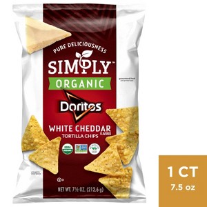 Doritos Simply Organic White Cheddar Tortilla Chips - 7.5oz - 1 of 4