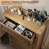 5-Drawer Dresser for Bedroom, Modern Brown Tall Chest of Drawers with Metal Handles, Clothing Storage Cabinet for Closet, Living Room or Hallway - 4 of 4
