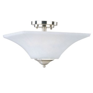 Maxim Lighting Aurora 2 - Light Semi-Flush Mount in  Satin Nickel - 1 of 2