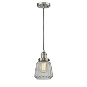 Chatham - 1 Light Cord Hung Mini Pendant In Art Deco Style-11 Inches Tall and 7 Inches Wide - 1 of 1