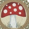 Earth Rugs Suzanne Pienta Mushroom Art Trivet – Handcrafted 10" Round Hot Pad - 3 of 3