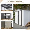 NicBex 8*6ft Modern Outdoor Storage Shed with Lockable Doors Weatherproof Galvanized Metal Garden Shed for Garden, Lawn, Patio, White - 4 of 4