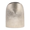 Metallic Aluminum Vase with Textured Arch Pattern - Modern Glam Home & Office Decor for Living Room, Bedroom & Tabletop - Elegant Flower Vase - 2 of 4