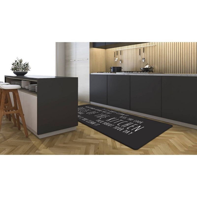 J&V TEXTILES 20" x 55" Oversized Cushioned Anti-Fatigue Kitchen Runner Mat (Rules of the Kitchen), 4 of 8