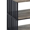 22" Zudora Nightstand Antique Oak and Black Finish - Acme Furniture: Metal Frame, Open Shelf, No Assembly Required - 4 of 4