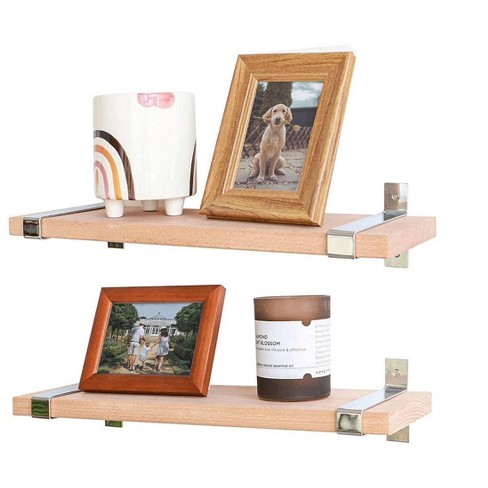 24 Floating Light Wood Shelf Natural - Threshold™ : Target