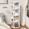 FONTOI 7 Tier Rotating Shoe Rack Tower with High Bottom, Organizer Rack, Handbag Rotate Shoes Closet Organization, White, 23.62"*72.44"*23.62" - 2 of 4