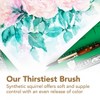 Princeton Neptune Quill Brush, Synthetic Bristles, Short Handle Watercolor Paintbrush, Dark Wood, Size 8, 1 Count - 3 of 4
