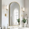 2 Pieces 39 In.H X 30 In.W Aluminum Alloy Fine Edged Right Angled Arch Black Hanging Mirror Frame Wall Mirror - 2 of 4