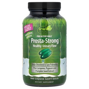 Irwin Naturals Pro-Active Male, Prosta-Strong®, Healthy Urinary Flow, 180 Liquid Soft-Gels - 1 of 4