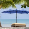 PAGED 15FT Rectangle Patio Umbrella Large Outdoor Market Umbrella with Crank, Self-locking Function, Durable Base and 12 Ribs for Garden - 2 of 4