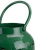 Northlight 10" Green Snowflake Cutout Christmas Candle Lantern- Metal - 2 of 3