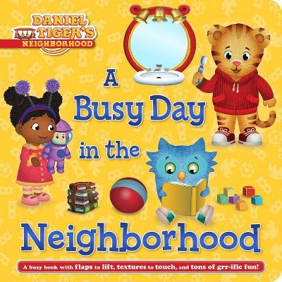 A Busy Day in the Neighborhood - (Daniel Tiger's Neighborhood) by  Cala Spinner (Board Book)