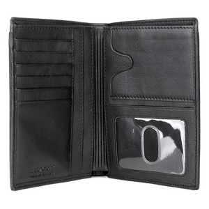 J. Buxton RFID Blocking Leather Passport Wallet - Black - 1 of 4