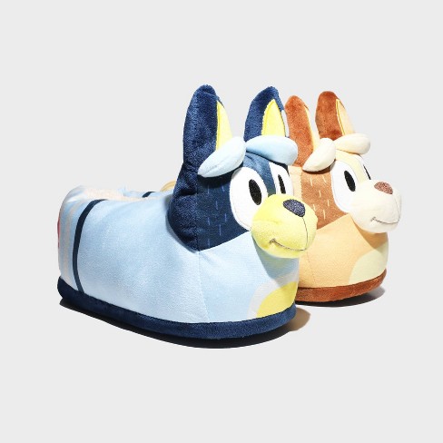 Bluey Adult Bandit & Chilli 3D Slippers - Blue/Orange - image 1 of 4