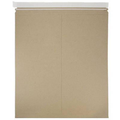 JAM Paper Stay-Flat Photo Mailer Envelopes 17x21 Kraft Self-Adhesive Closure 8866647B