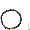 Steeltime  men's sterling silver and gray agate beaded stretch bracelet - 3 of 3
