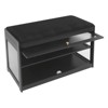 YIYIBYUS Entryway Shoe Bench with Cushion Shoe Rack with Storage Space, Black - 2 of 4